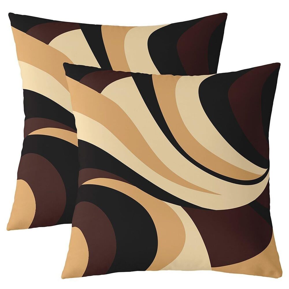 8243 Kids Burgundy Brown Throw Pillow Covers 20 x 20-Inch Modern Abstract